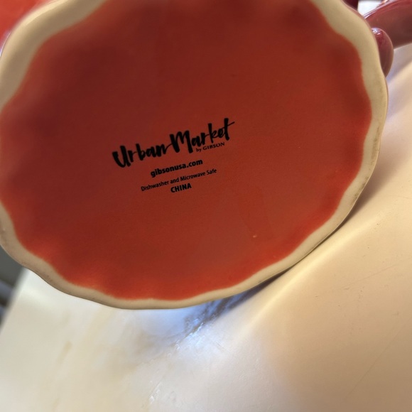 Urban Market mug large (16 oz). Ornate stem. Pink - Picture 5 of 5